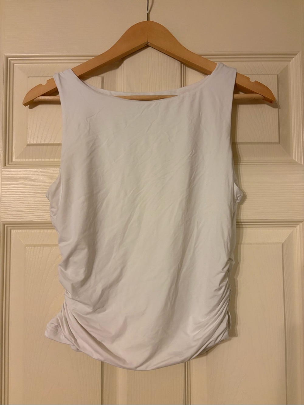 Classic White Women's Boat Neck Tank Top